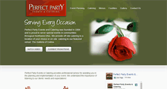Desktop Screenshot of perfectpartycatering.com