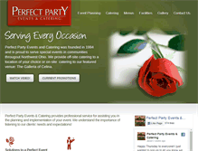 Tablet Screenshot of perfectpartycatering.com